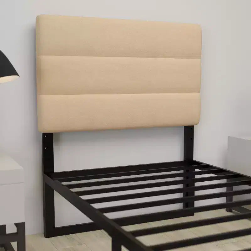 Merrick Lane Headboard with Tufted Upholstery and Powder Coated Metal Frame