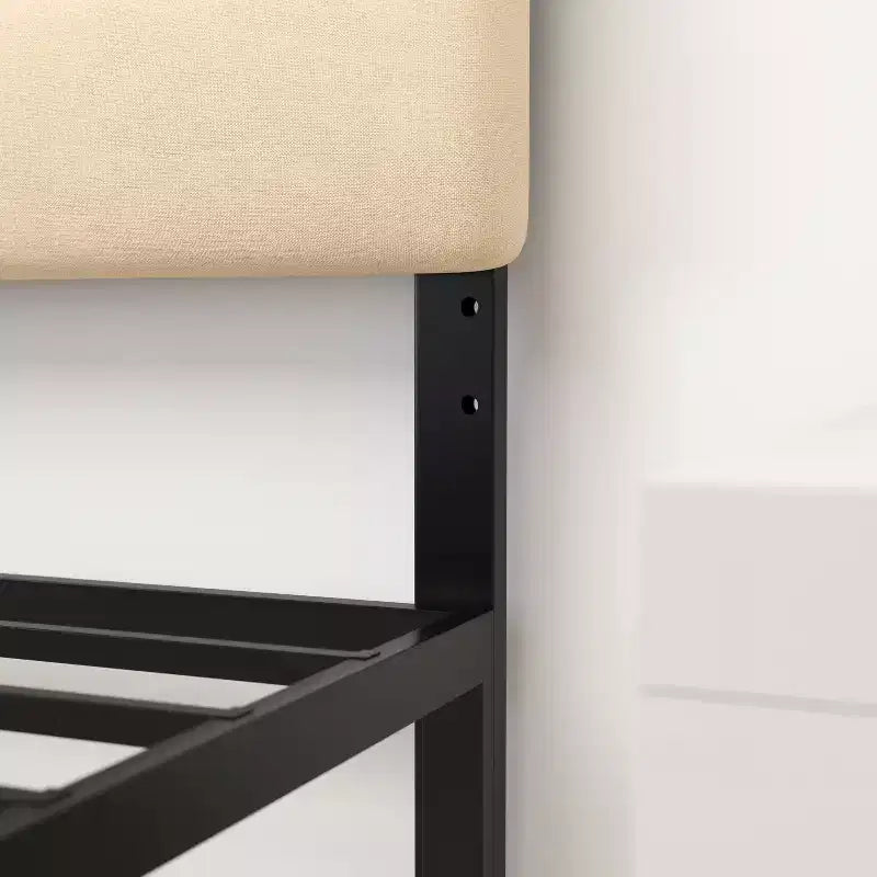 Merrick Lane Headboard with Tufted Upholstery and Powder Coated Metal Frame