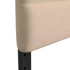 Merrick Lane Headboard with Tufted Upholstery and Powder Coated Metal Frame