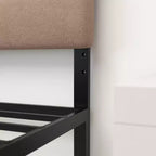 Merrick Lane Headboard with Tufted Upholstery and Powder Coated Metal Frame
