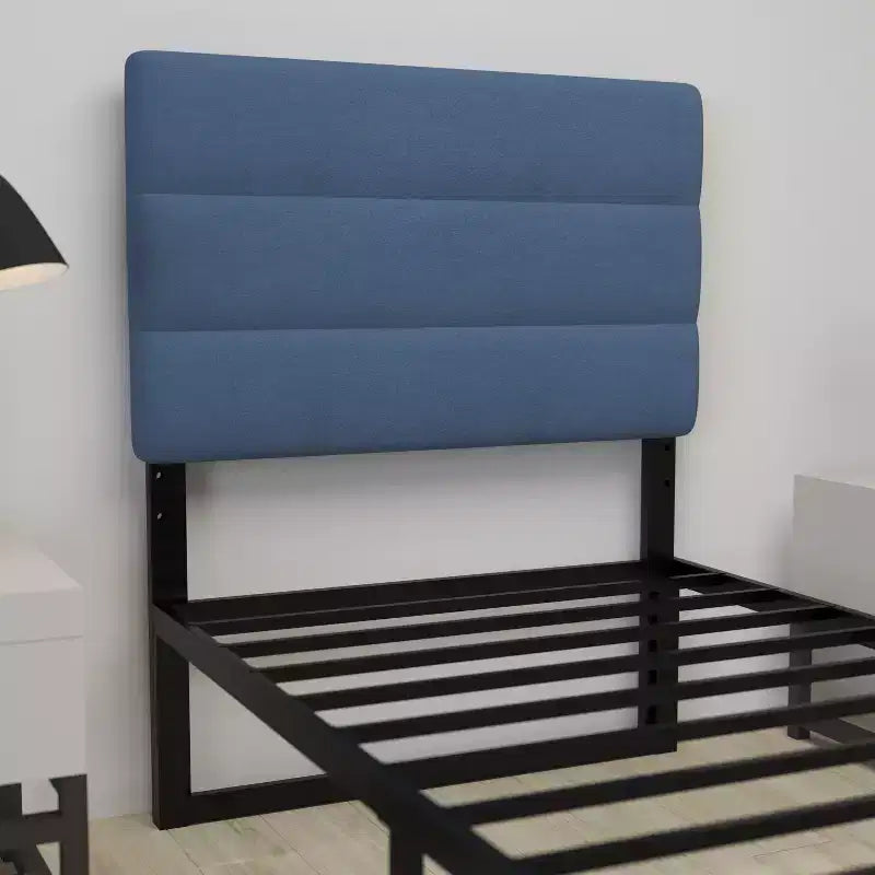 Merrick Lane Headboard with Tufted Upholstery and Powder Coated Metal Frame