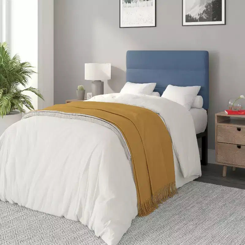 Flash Furniture Paxton Channel Stitched Upholstered Headboard, Adjustable Height from 44.5 to 57.25