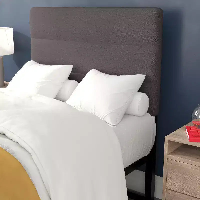 Flash Furniture Paxton Channel Stitched Upholstered Headboard, Adjustable Height from 44.5 to 57.25