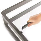 Best Price Mattress 9 Metal Round Corner Platform Bed Frame Gray