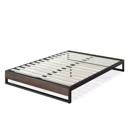 10 Suzanne Platform Bed Frame Gray Wash - Zinus