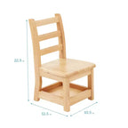Three-Rung Ladderback Chair with Storage 2-Pack - Assembled