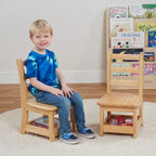 Three-Rung Ladderback Chair with Storage 2-Pack - Assembled