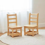 Three-Rung Ladderback Chair with Storage 2-Pack - Assembled