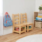 Three-Rung Ladderback Chair with Storage 2-Pack - Assembled