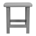 Flash Furniture Set di 2 Finn Sedie a Dondolo Adirondack in Poliresina a 2 Listelli Resistenti alle Intemperie, di Grado Commerciale, Moderne, con Tavolino Laterale