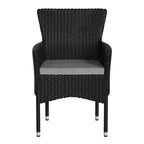 Flash Furniture Maxim Modern Wicker Patio Armchairs for Deck or Backyard, Fade and Weather-Resistant Frames and Cushions