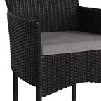Flash Furniture Maxim Modern Wicker Patio Armchairs for Deck or Backyard, Fade and Weather-Resistant Frames and Cushions