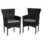Flash Furniture Maxim Modern Wicker Patio Armchairs for Deck or Backyard, Fade and Weather-Resistant Frames and Cushions