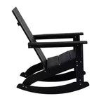 Emma and Oliver Set of 2 Harmon Modern All-Weather Poly Resin Adirondack Rocking Chairs with Side Table for Outdoor Use