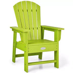 Costway Set of 2 Kids Patio Adirondack Chair Armchair Weather Resistance Outdoor Chair