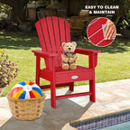 Costway Set of 2 Kids Patio Adirondack Chair Armchair Weather Resistance Outdoor Chair