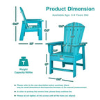 Costway Set of 2 Kids Patio Adirondack Chair Armchair Weather Resistance Outdoor Chair