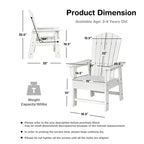 Costway Set of 2 Kids Patio Adirondack Chair Armchair Weather Resistance Outdoor Chair