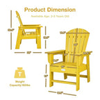 Costway Set of 2 Kids Patio Adirondack Chair Armchair Weather Resistance Outdoor Chair