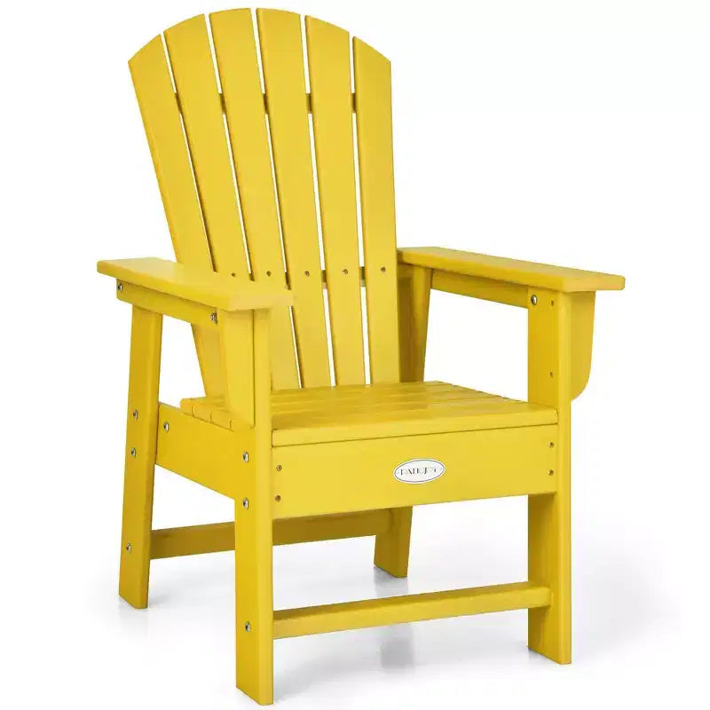 Costway Set of 2 Kids Patio Adirondack Chair Armchair Weather Resistance Outdoor Chair
