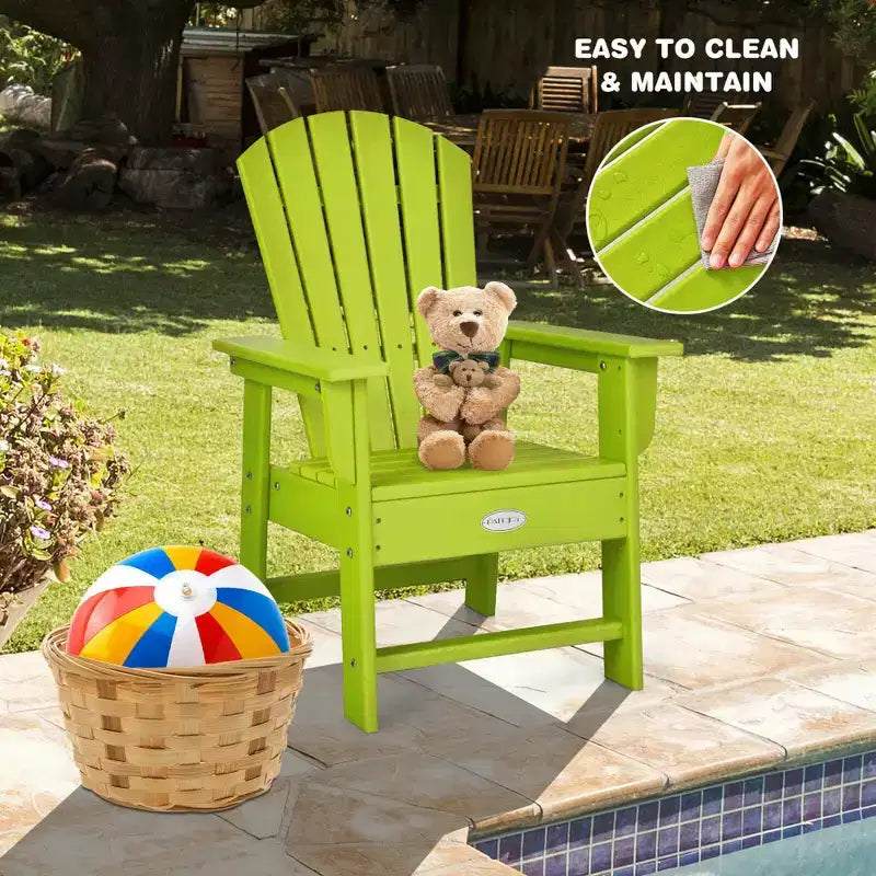 Costway Set of 2 Kids Patio Adirondack Chair Armchair Weather Resistance Outdoor Chair