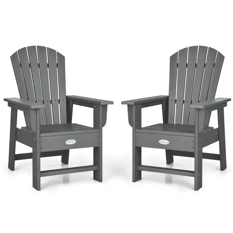Costway Set di 2 Sedie da Giardino Adirondack per Bambini Poltrona da Esterno Resistente alle Intemperie