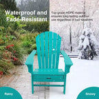 Costway 2 PCS Outdoor Patio HDPE Adirondack Chair Beach Seat Retractable Ottoman White\Black\Coffee\Grey\Turquoise