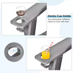 Costway 4PCS Patio Adirondack Chair Weather Resistant Garden Deck W/Cup Holder White\Black\Grey\Turquoise\Navy\Red