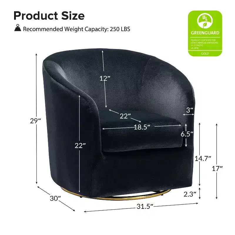 Poltrona Girevole Comoda Amarante in Velluto per Camera da Letto con Base in Metallo | Karat Home-TEAL