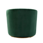 Poltrona Girevole Comoda Amarante in Velluto per Camera da Letto con Base in Metallo | Karat Home-TEAL
