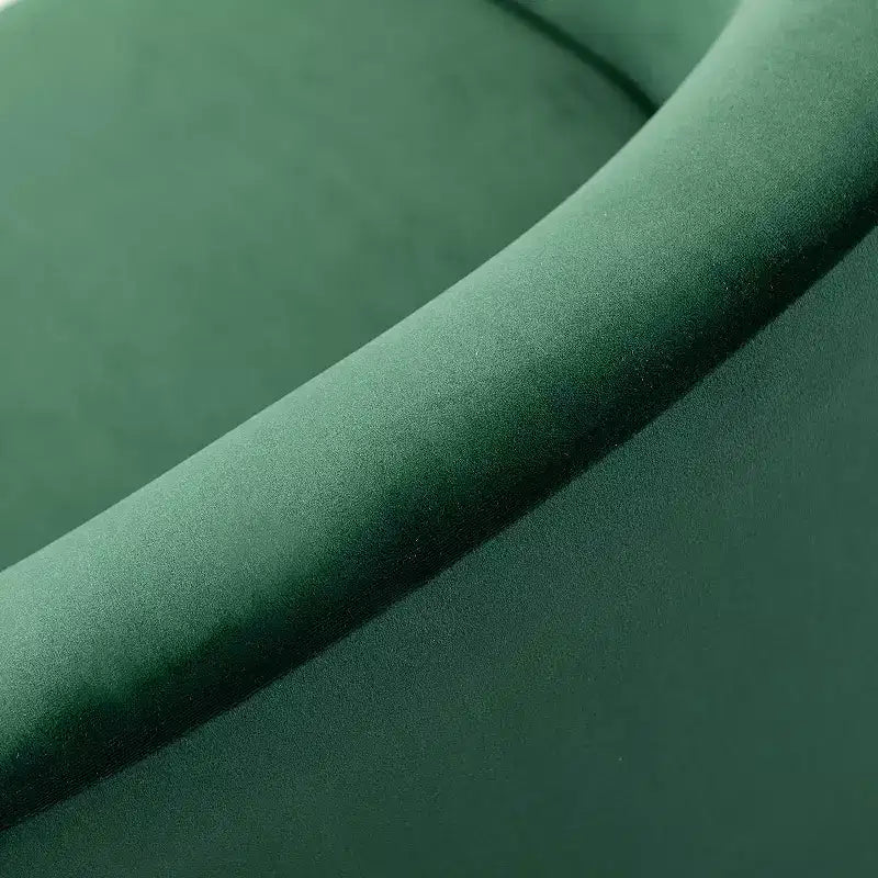 Poltrona Girevole Comoda Amarante in Velluto per Camera da Letto con Base in Metallo | Karat Home-TEAL