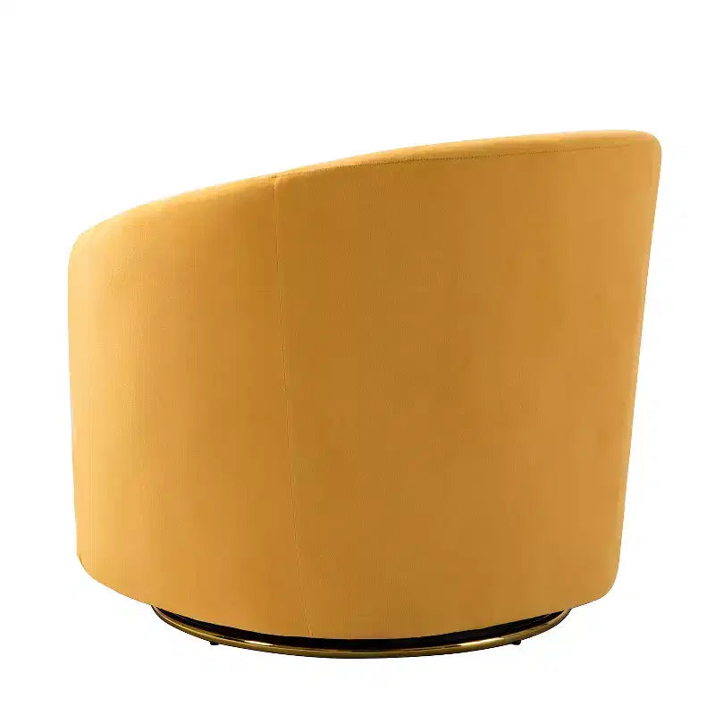 Poltrona Girevole Comoda Amarante in Velluto per Camera da Letto con Base in Metallo | Karat Home-TEAL