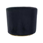 Poltrona Girevole Comoda Amarante in Velluto per Camera da Letto con Base in Metallo | Karat Home-TEAL