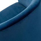 Poltrona Girevole Comoda Amarante in Velluto per Camera da Letto con Base in Metallo | Karat Home-TEAL