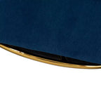 Poltrona Girevole Comoda Amarante in Velluto per Camera da Letto con Base in Metallo | Karat Home-TEAL