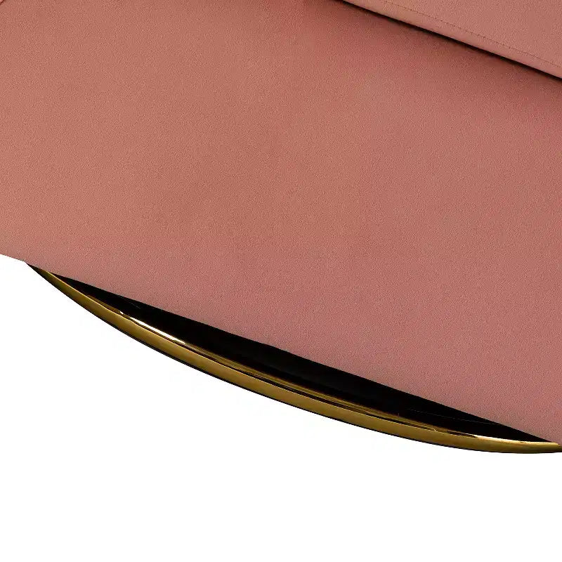 Poltrona Girevole Comoda Amarante in Velluto per Camera da Letto con Base in Metallo | Karat Home-TEAL