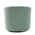 Poltrona Girevole Comoda Amarante in Velluto per Camera da Letto con Base in Metallo | Karat Home-TEAL