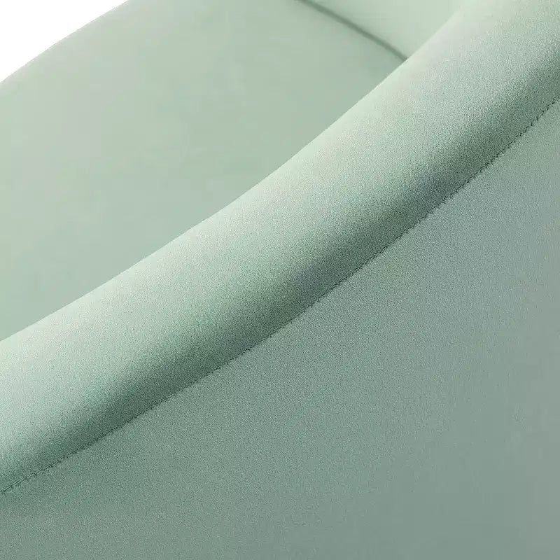Poltrona Girevole Comoda Amarante in Velluto per Camera da Letto con Base in Metallo | Karat Home-TEAL