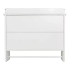 Redmon Mensole Galleggianti da Parete e Soffitto in Legno Verniciato Stile Rustico Contemporaneo con Portasciugamani, Facile Montaggio e Ripiano Centrale Regolabile, Bianco