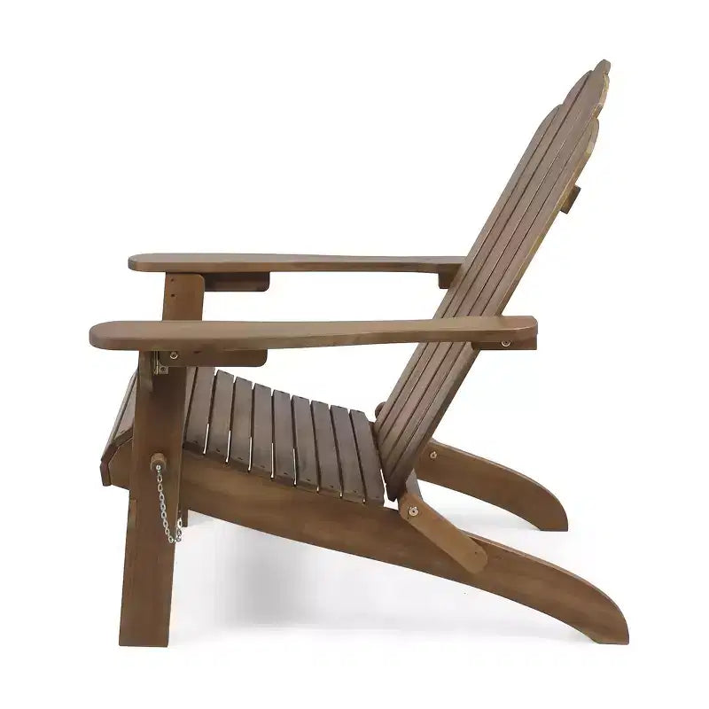 2pk Hazel Outdoor Acacia Wood Foldable Adirondack Chairs - Christopher Knight Home