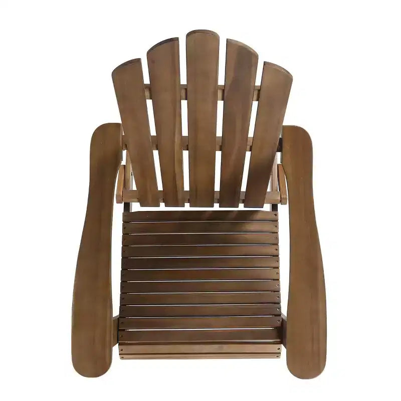2pk Hazel Outdoor Acacia Wood Foldable Adirondack Chairs - Christopher Knight Home