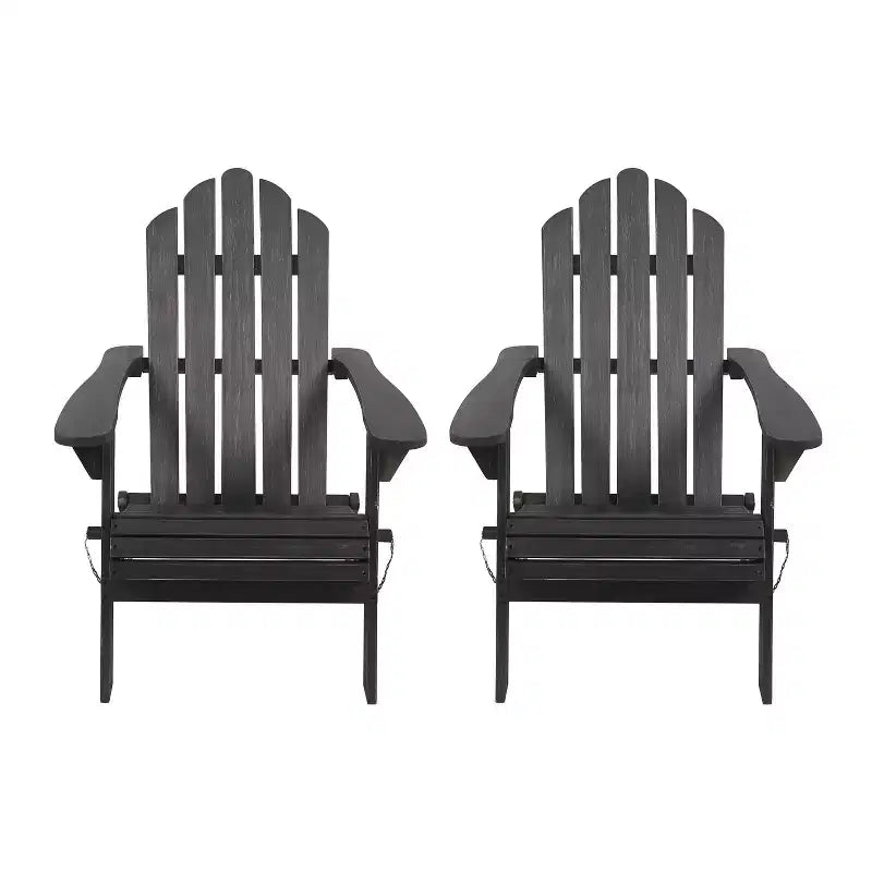 2pk Hazel Outdoor Acacia Wood Foldable Adirondack Chairs - Christopher Knight Home