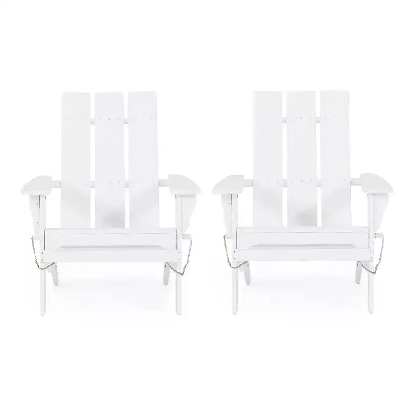 2pk Zuma Outdoor Acacia Wood Foldable Adirondack Chairs - Christopher Knight Home