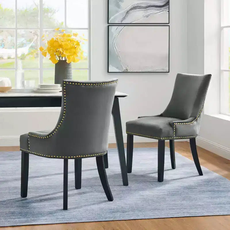 Set of 2 Marquis Performance Velvet Dining Chairs - Modway
