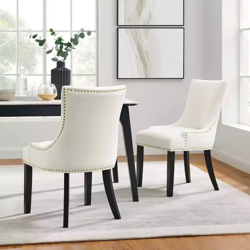 Set of 2 Marquis Performance Velvet Dining Chairs - Modway
