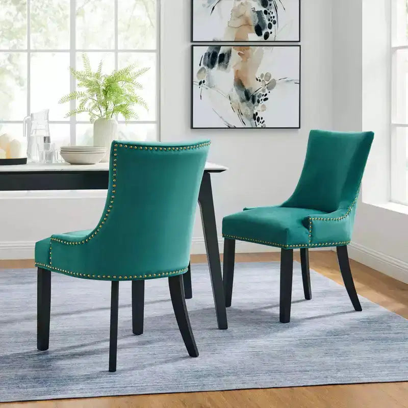 Set di 2 sedie da pranzo Modway Marquis in velluto ad alte prestazioni