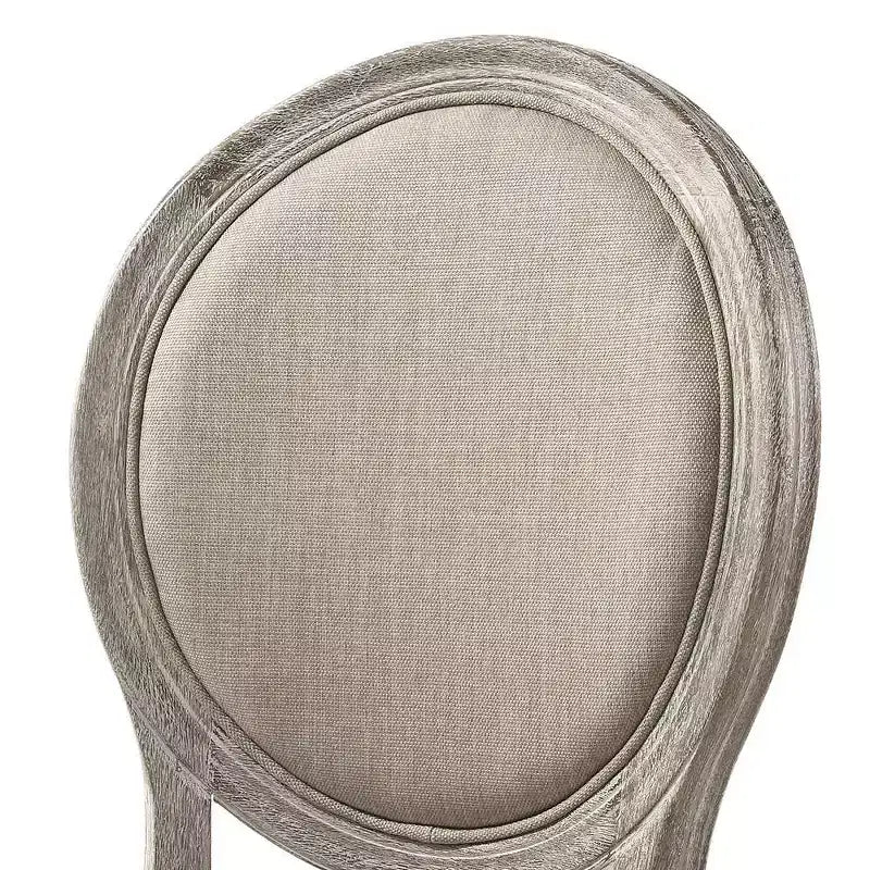 Poltrona Faustine in tessuto marrone chiaro/finitura rovere chiaro recuperato - Acme Furniture