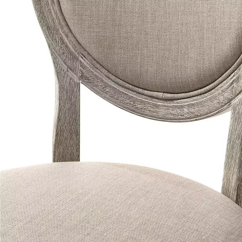 Poltrona Faustine in tessuto marrone chiaro/finitura rovere chiaro recuperato - Acme Furniture