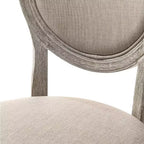 Poltrona Faustine in tessuto marrone chiaro/finitura rovere chiaro recuperato - Acme Furniture