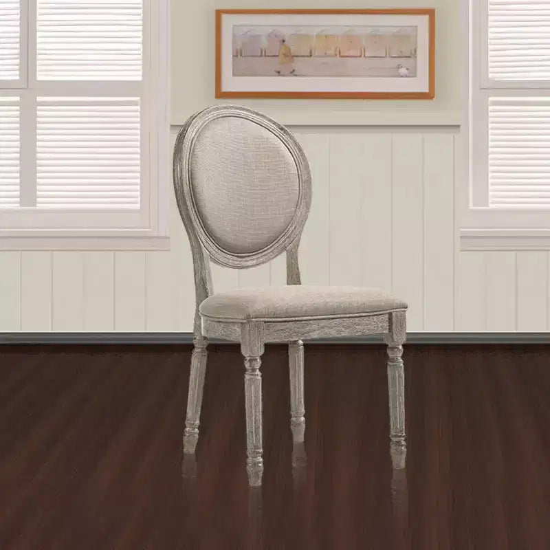 Poltrona Faustine in tessuto marrone chiaro/finitura rovere chiaro recuperato - Acme Furniture